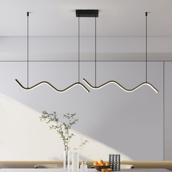 Creative Wave Shape Dinning Room LED Pendant Light - Image 5