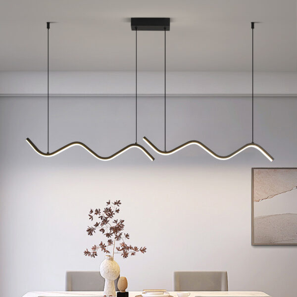 Creative Wave Shape Dinning Room LED Pendant Light - Image 6