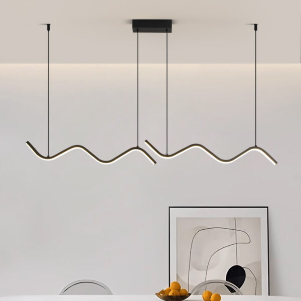Creative Wave Shape Dinning Room LED Pendant Light - Image 8