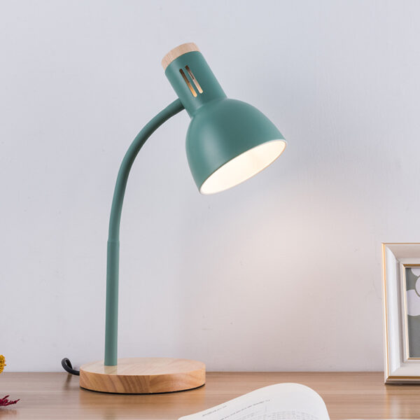 Metal+Wood Flexible Neck Table Light - Image 5