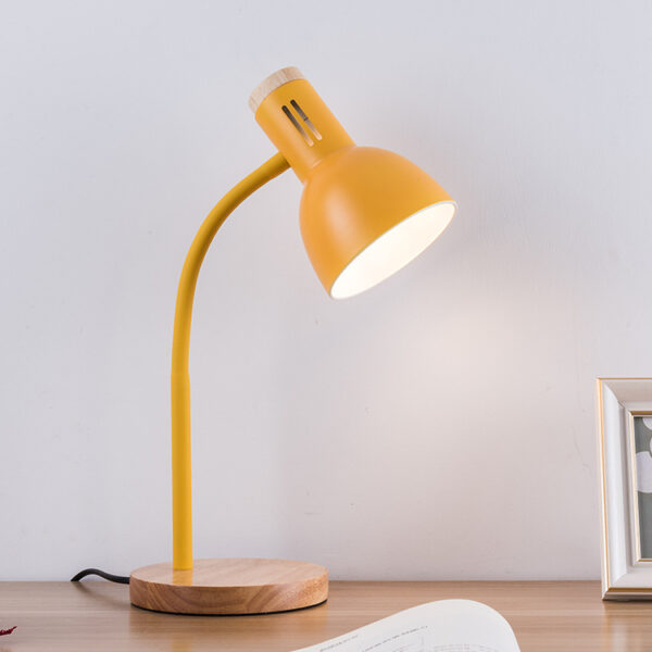 Metal+Wood Flexible Neck Table Light - Image 6