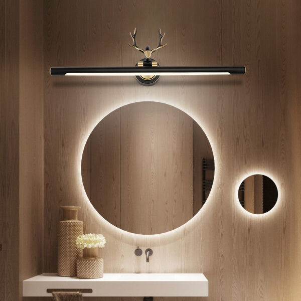 Full Copper Antler Shape Bathroom Mirror Lamp - Image 4