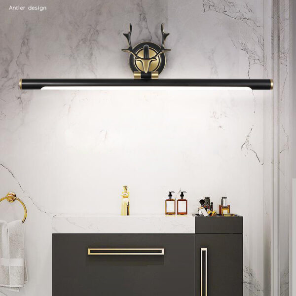 Full Copper Antler Shape Bathroom Mirror Lamp - Image 6
