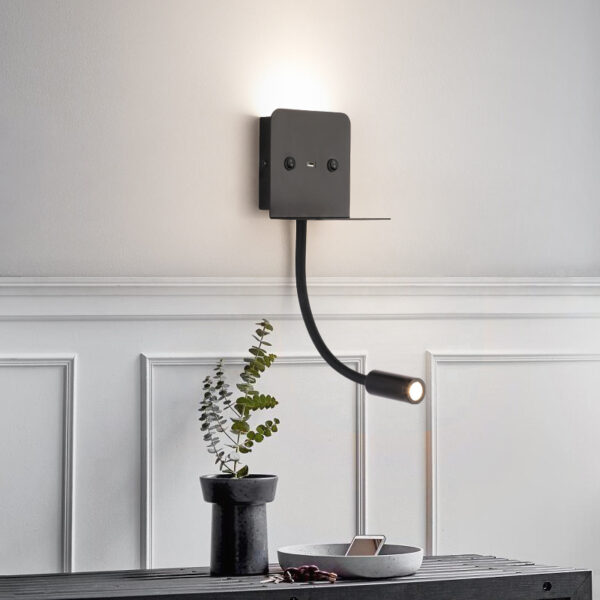 Bedroom Wall Lamps with USB Port and 2 Switches - Image 4