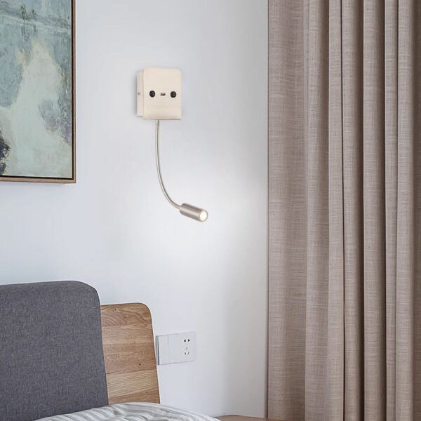Bedroom Wall Lamps with USB Port and 2 Switches - Image 5
