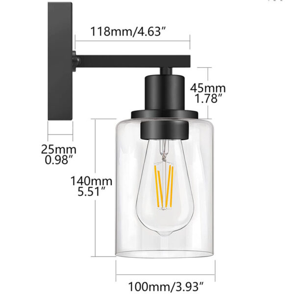 Modern American Style 3-Light Bathroom Mirror Light - Image 8