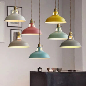 Multiple Colors Industrail Metal Pendant Light