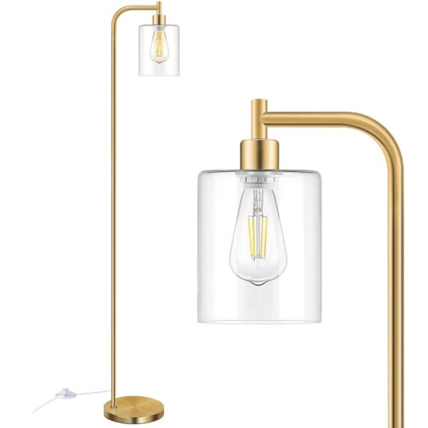Clear Glass Shade Sturdy Standing Floor Lights - Image 7