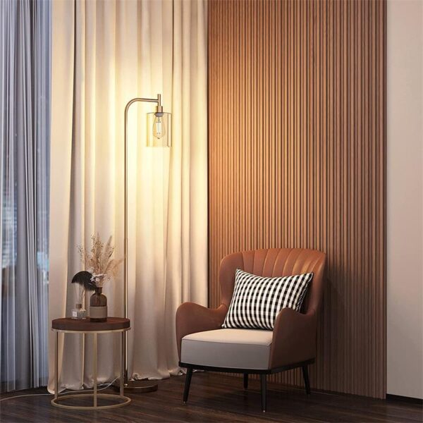 Clear Glass Shade Sturdy Standing Floor Lights - Image 2