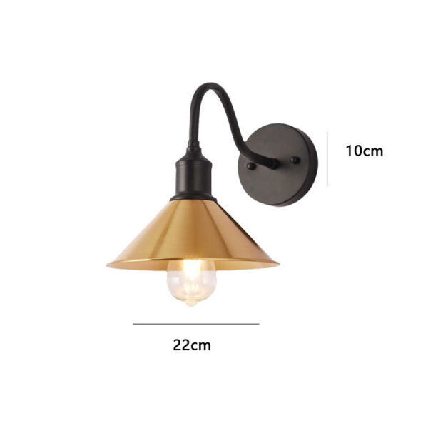 Lustre Gold Finish Classical Metal Wall Light - Image 4