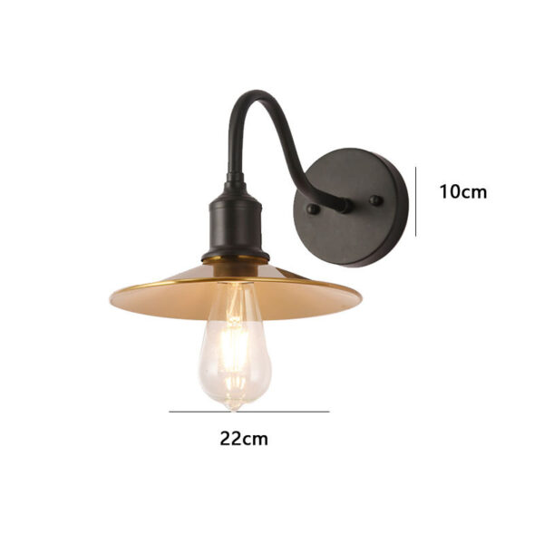 Lustre Gold Finish Classical Metal Wall Light - Image 5