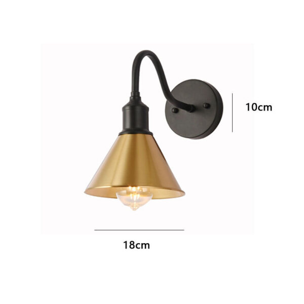 Lustre Gold Finish Classical Metal Wall Light - Image 6