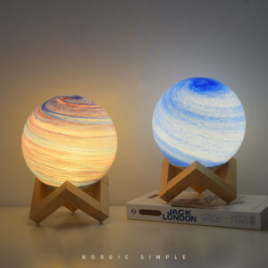 Home Office Decor LED Moon Lamp Planet Desk Light