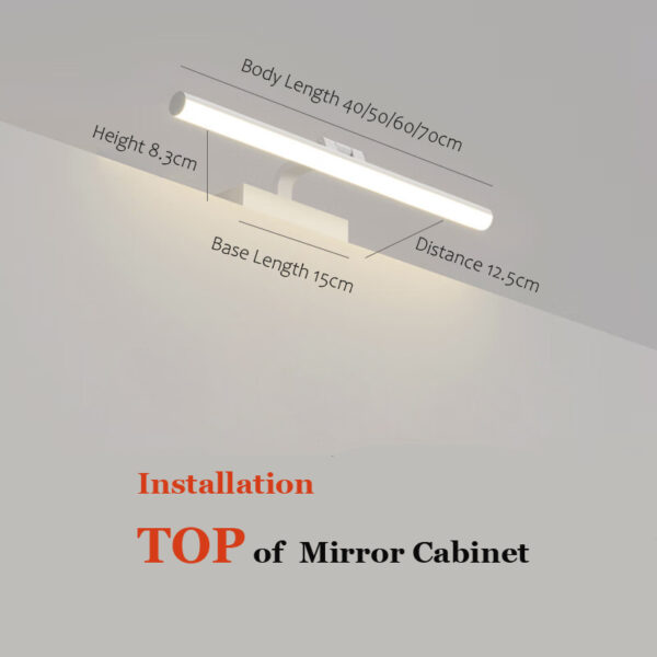 Full Spectrum Vanity Cabinet Top LED Mirror Lamp Fixture - Image 7