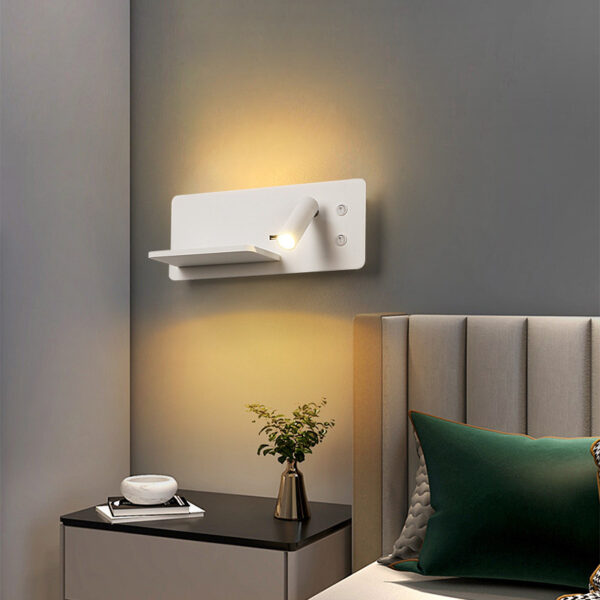 Hotel Bedside Wall Lighting with 2 Lights and Charging Function - Image 2