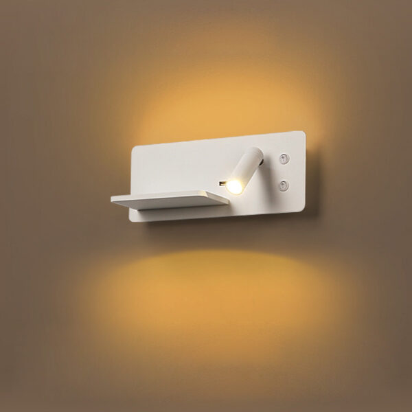 Hotel Bedside Wall Lighting with 2 Lights and Charging Function - Image 8