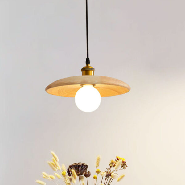 Chinese Style Modern Wood Hanging Pendant Light - Image 2