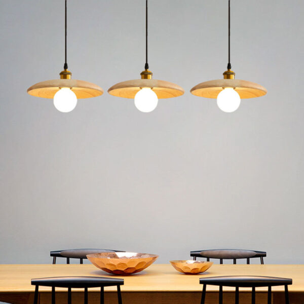 Chinese Style Modern Wood Hanging Pendant Light - Image 3
