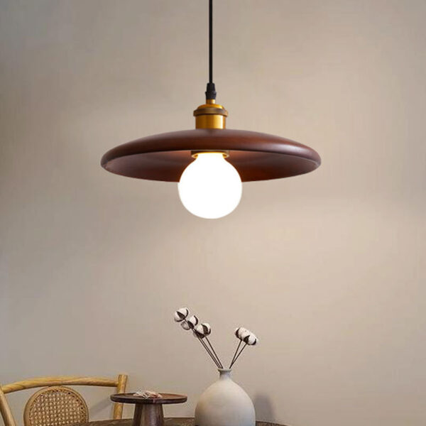 Chinese Style Modern Wood Hanging Pendant Light - Image 4