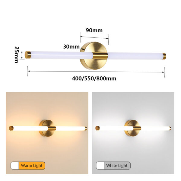 Comfortable Soft LED Bathroom Wall Mirror Light - Image 5