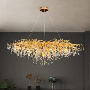 Elegant Luxury Gold Hanging Lights LED Chandeliers
