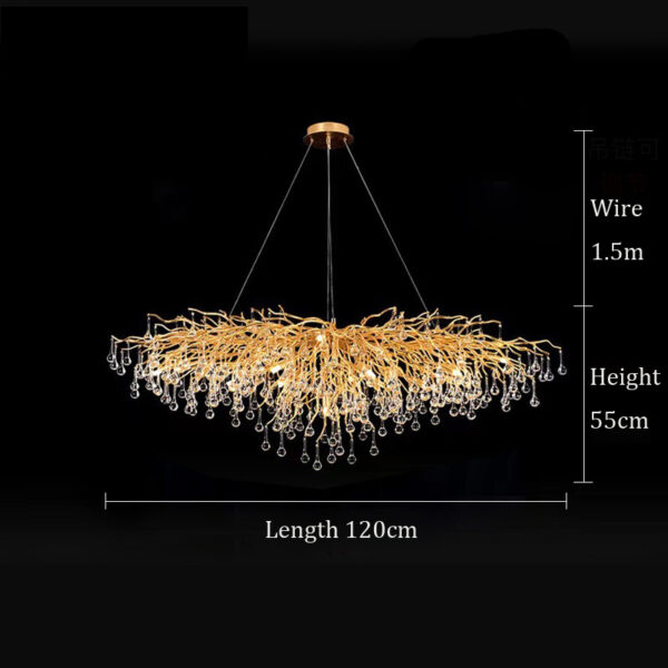 Elegant Luxury Gold Hanging Lights LED Chandeliers - Image 10