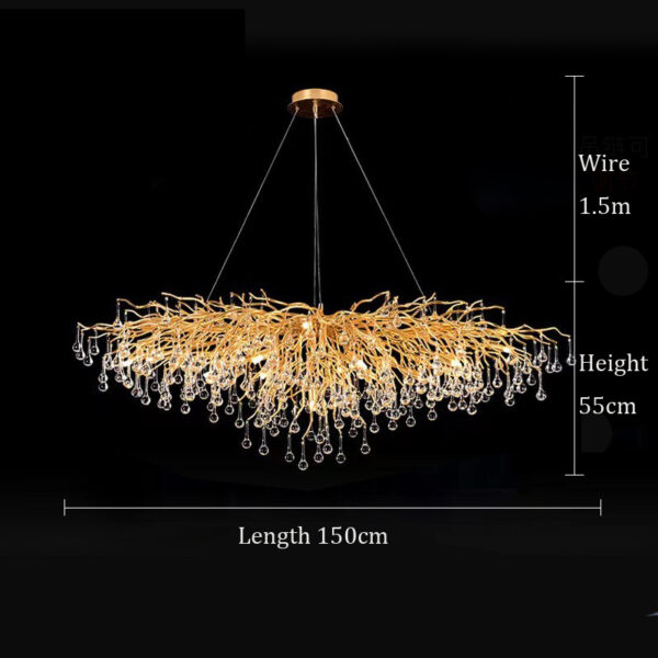 Elegant Luxury Gold Hanging Lights LED Chandeliers - Image 11