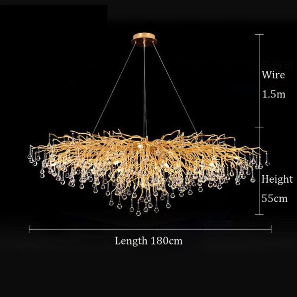 Elegant Luxury Gold Hanging Lights LED Chandeliers - Image 12