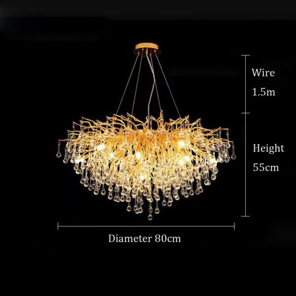 Elegant Luxury Gold Hanging Lights LED Chandeliers - Image 6