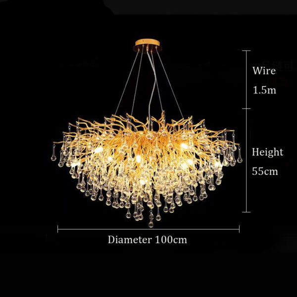 Elegant Luxury Gold Hanging Lights LED Chandeliers - Image 7
