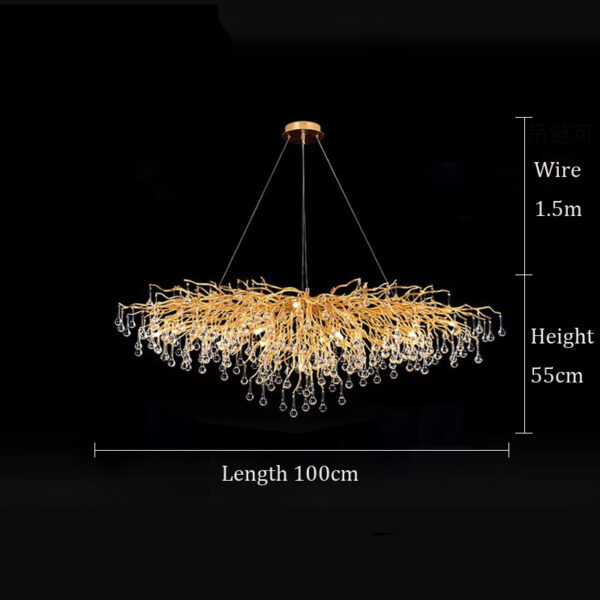 Elegant Luxury Gold Hanging Lights LED Chandeliers - Image 9