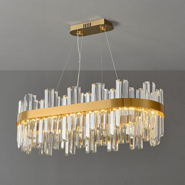 Gold Crystal Luxury Chandelier LED Haning Lamp - Image 4