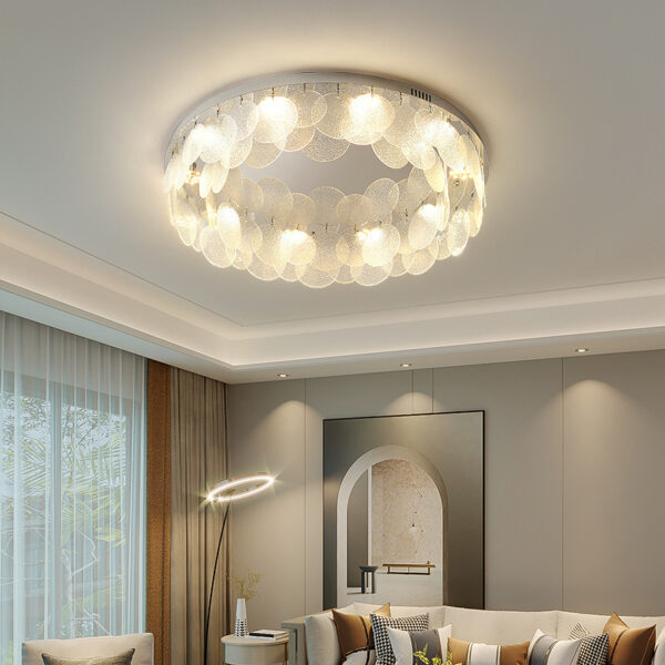 Modern Glass LED Ceiling Lamp for Living Room Bedroom