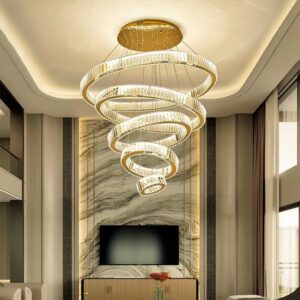 Luxury Crystal Round Ring LED Chandelier Lights