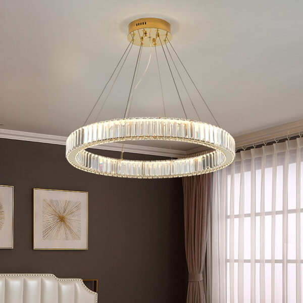 Luxury Crystal Round Ring LED Chandelier Lights - Image 3