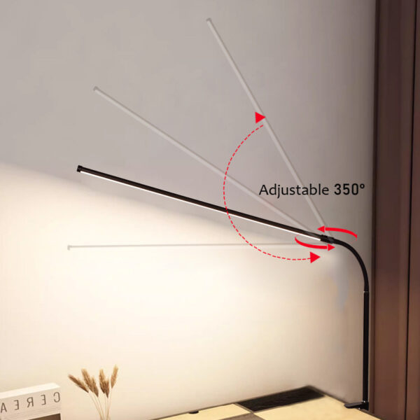 Full Spectrum Linear LED Desk Light with Clip Base - Image 4