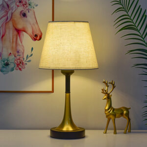 Small Metal Fabric Warm LED Table Lights