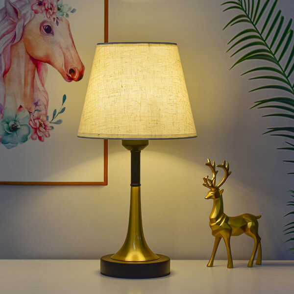 Small Metal Fabric Warm LED Table Lights
