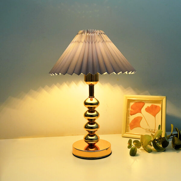 Small Metal Fabric Warm LED Table Lights - Image 6