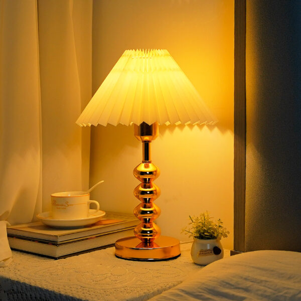 Small Metal Fabric Warm LED Table Lights - Image 7