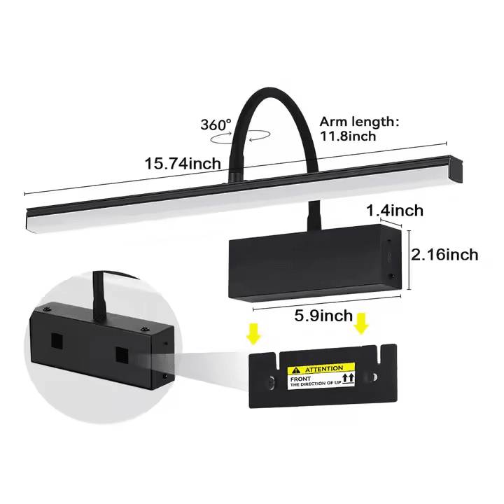 Cordless Rechargeable Flexible Arm Picture Display Lamp - Image 6